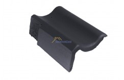 Gevelpan links Monier Brugse pan zwart Novo+