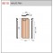 Halve pan Koramic Modula Natuurrood+ Naturel