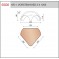 Vorstenhoed nr. 1: 3 x halfronde vorst Vario Koramic Vieilli rood Naturel